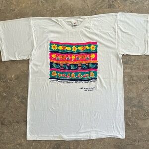 Vintage 90s Support Harmony & Balance Between Man & Nature Shirt Sz XL